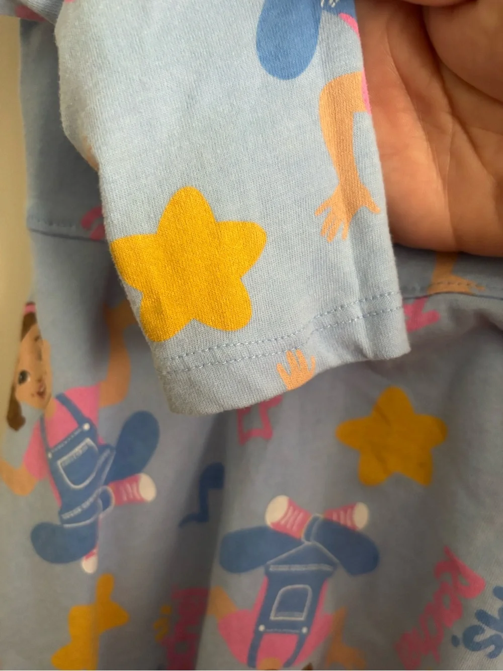 Ms. Rachel Light Blue Pink Brown Yellow Kids Dress